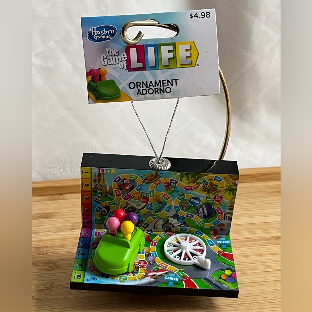 Game of Life Hanging Board Game Christmas Tree Ornament NEW